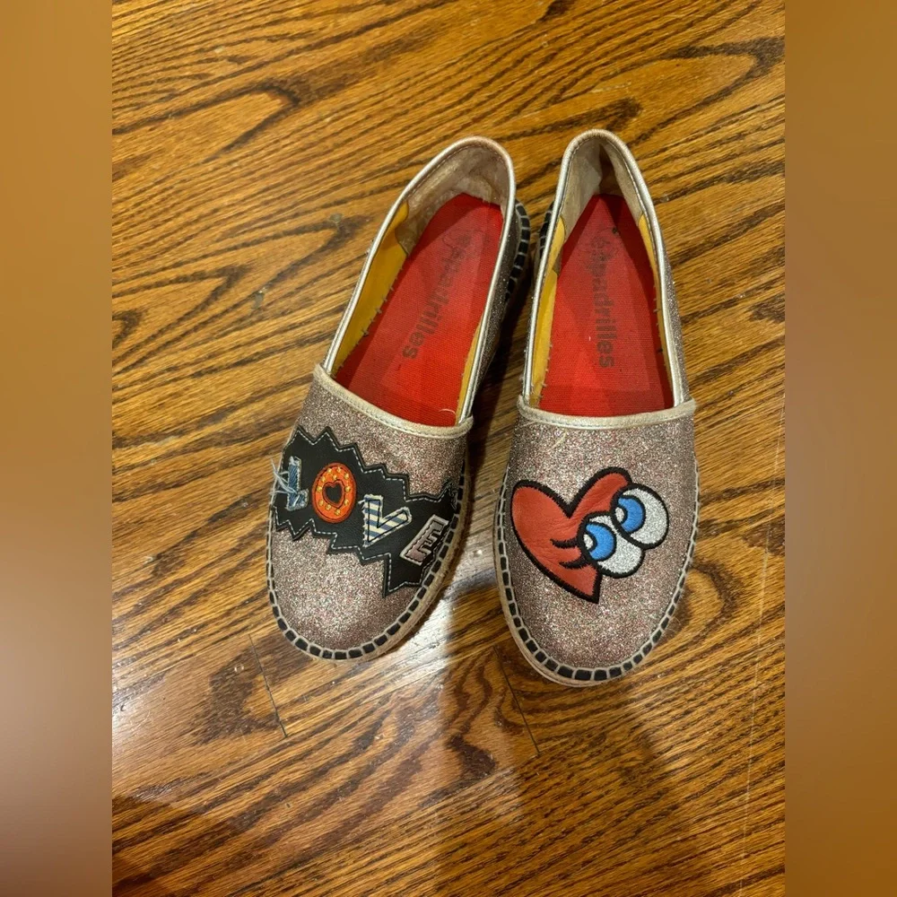 Detailed multicolor platform espadrilles - Picture 7 of 9